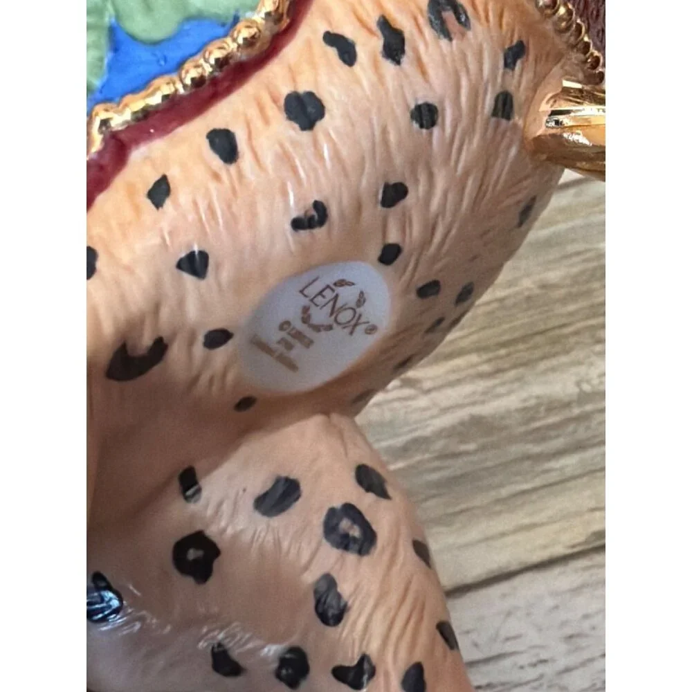 Lenox Carousel Leopard 2004 Porcelain Figurine w/ Wood Base in Box - Picture 10 of 16